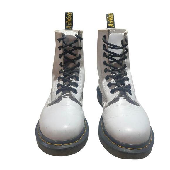 Dr. Martens 1460 Smooth Leather Boots in White - Women's Size 6/EU 37 - Picture 11 of 14